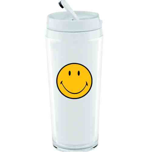 Pahar Mini Hot Smiley Alb, 200 ml