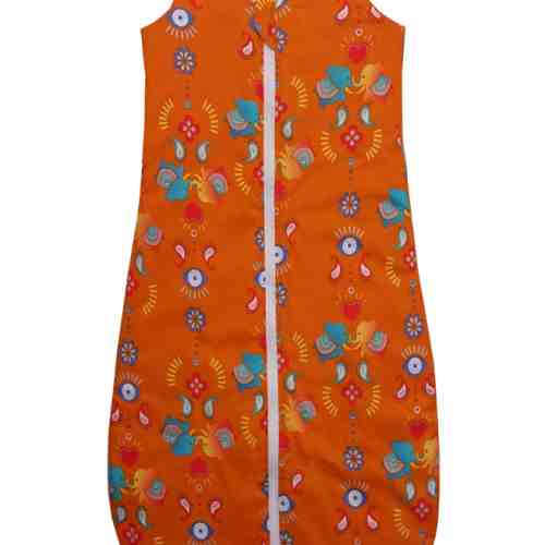 Sac de dormit 1 tog Jocul Elefantilor portocaliu 130 cm