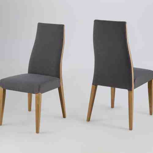 Set 2 scaune tapitate Bianca Grey
