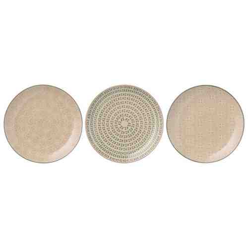 Set 3 Farfurii " Cecile " Rose/Gri, Ø16 cm