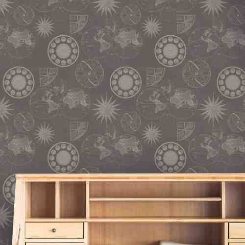 Set 3 role Tapet Imprimat Digital Navigation Brown