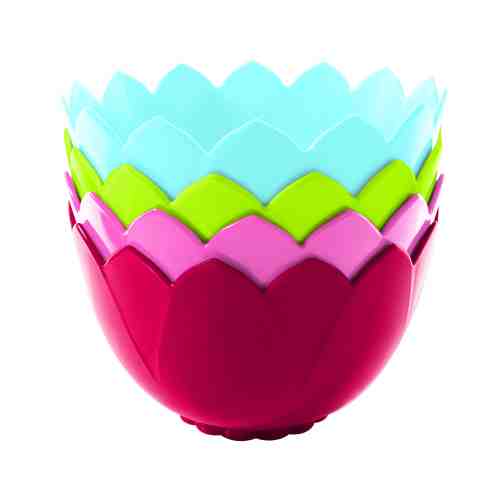 Set 4 boluri Lotus Sorbet, Ø13 cm