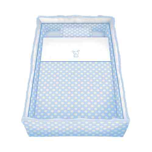 Set lenjerie cu broderie 7 piese Lily Blue Circles