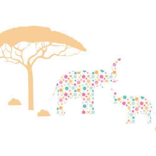 Sticker decorativ Safari 208 x 86 cm