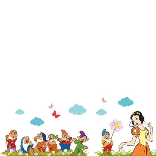 Sticker perete copii Alba ca zapada 173 x 50 cm