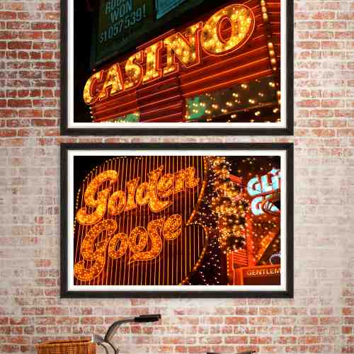 Tablou 2 piese Framed Art American Casino