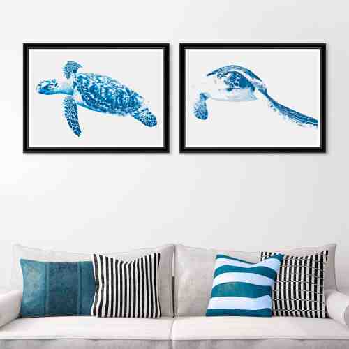 Tablou 2 piese Framed Art Turtles