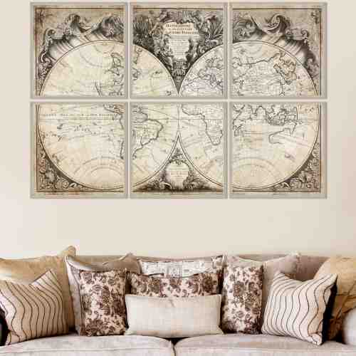 Tablou Framed Art Mappemonde