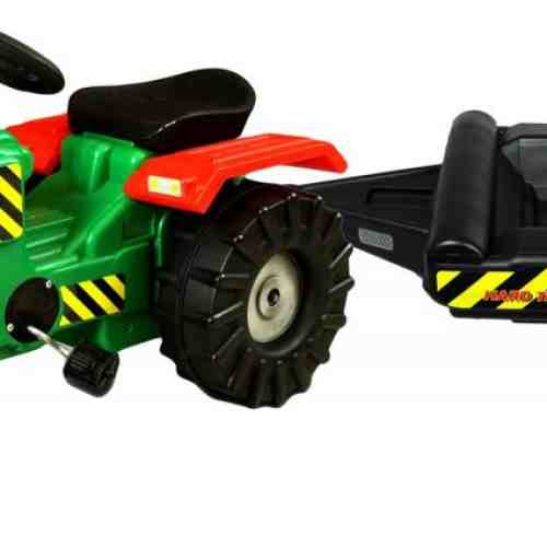 Tractor cu pedale si remorca Hard Truck green