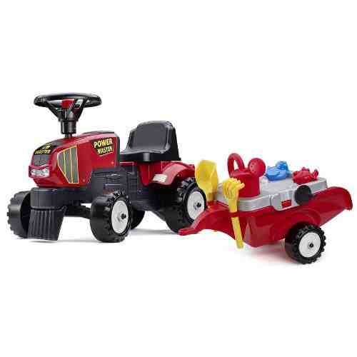 Tractoras Baby Power Master cu Remorca Forme Nisip Lopata Grebla si Stropitoare