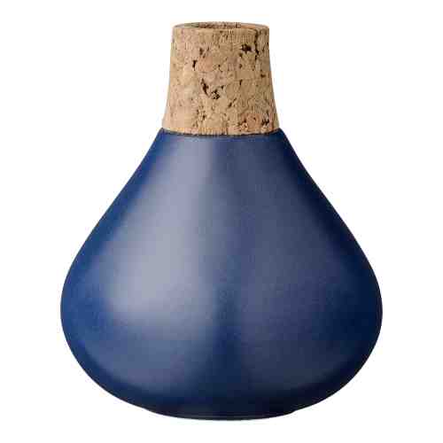 Vaza Bleu, Ceramica/Pluta, Ø10xH12 cm