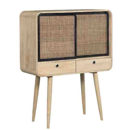 Cabinet Canne Contemporain, L95xl40xh125 cm