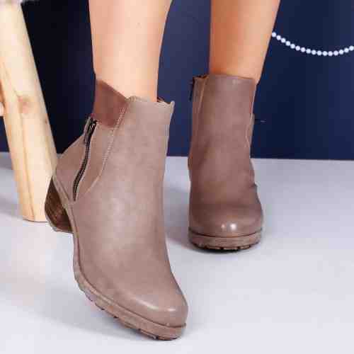 Cizme Piele Jordin bej confortabile