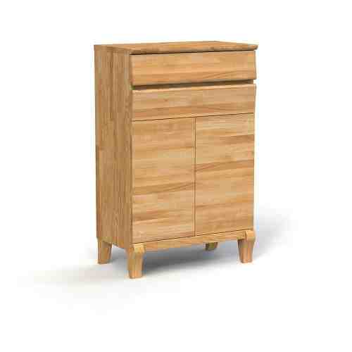 Comoda din lemn masiv de stejar natural Bona, L80xl46h126 cm