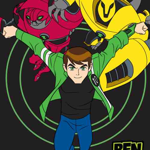 Covor Disney Kids Ben 10 Circle, Imprimat Digital