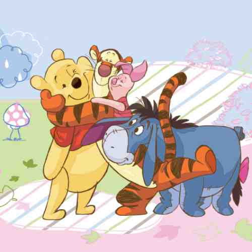 Covor Disney Kids Winnie Rainbow, Imprimat Digital