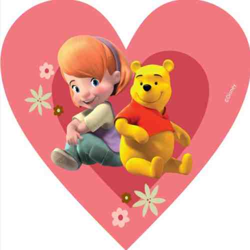 Covor Kids Tigger & Pooh Heart, Imprimat Digital