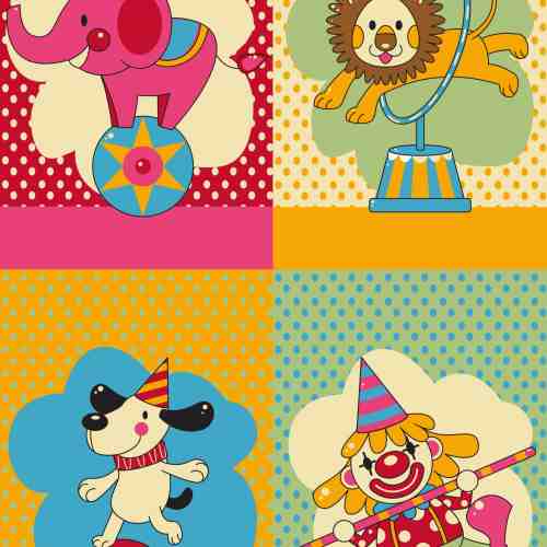 Covor Piccola Kids Pic-028 Circus, Tesut mecanic