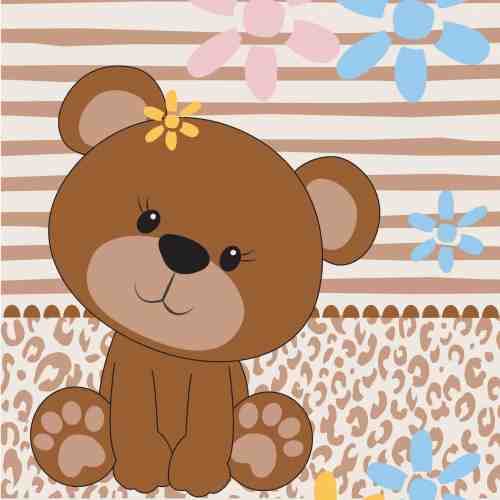 Covor Piccola Kids Pic-07 Teddy Bear, Tesut mecanic