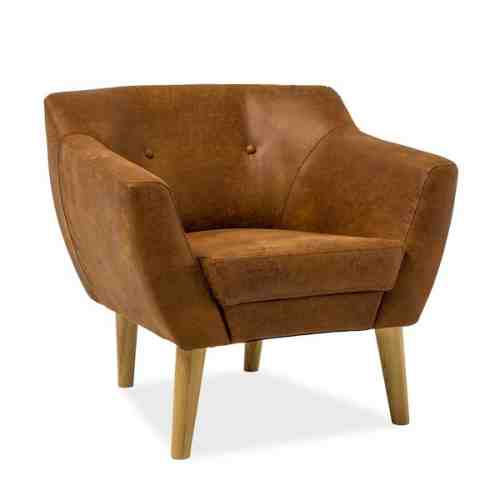Fotoliu tapitat Bergen Light Brown