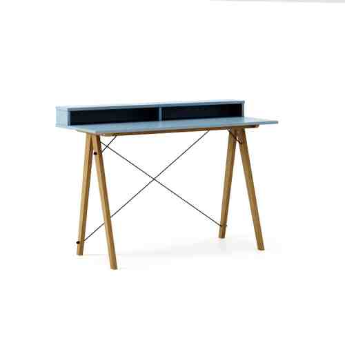 Masa de birou Desk Slim Oak Blue II, L120xl50xh85 cm