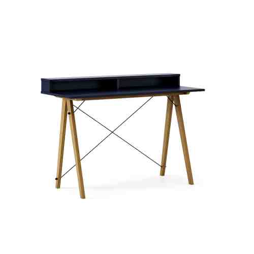 Masa de birou Desk Slim Oak Dark Navy II, L120xl50xh85 cm