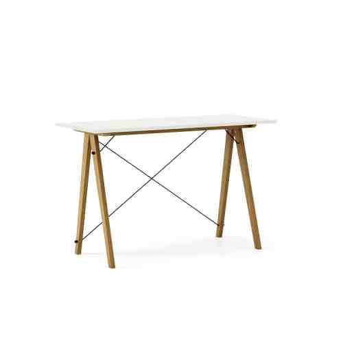 Masa de birou Desk Slim Oak White, L120xl50xh75 cm