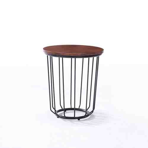 Masa de cafea rotunda Esther Walnut, Ø45xh50 cm
