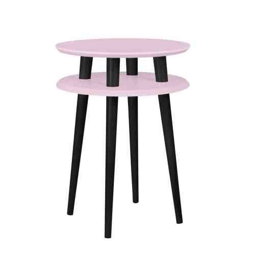 Masa de cafea Ufo High Dusky Pink / Black, Ø45xh61 cm