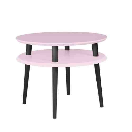 Masa de cafea Ufo Medium Dusky Pink / Black, Ø57xh45 cm