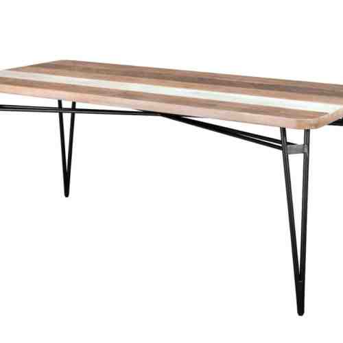 Masa din lemn de salcam si MDF, Adesso D05-140, L140xl60xh76 cm