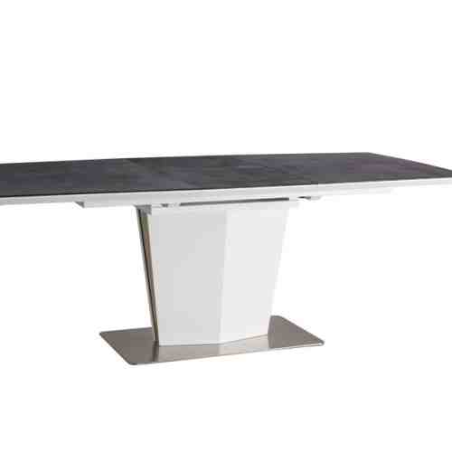 Masa din MDF Lazzio White/Grey, L160-210xl90xh76 cm