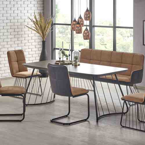 Masa din MDF si metal Boston, L180xl90xh76 cm