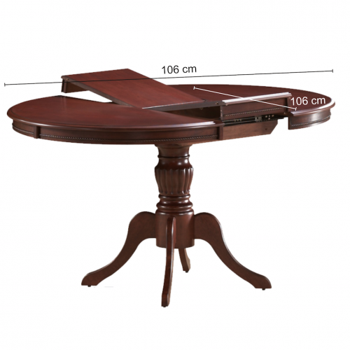 Masa extensibila din lemn masiv Olivia antique cherry
