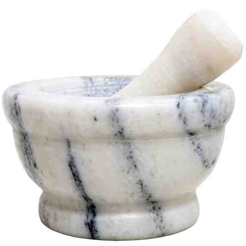 Mojar cu pistil White, Marble Stone