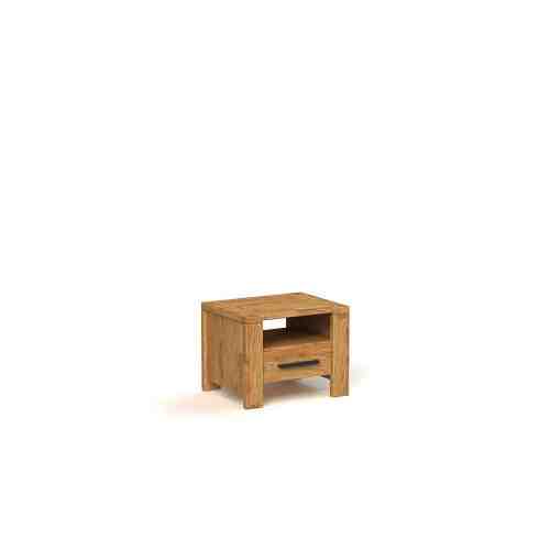 Noptiera din lemn masiv de stejar Cubic natural