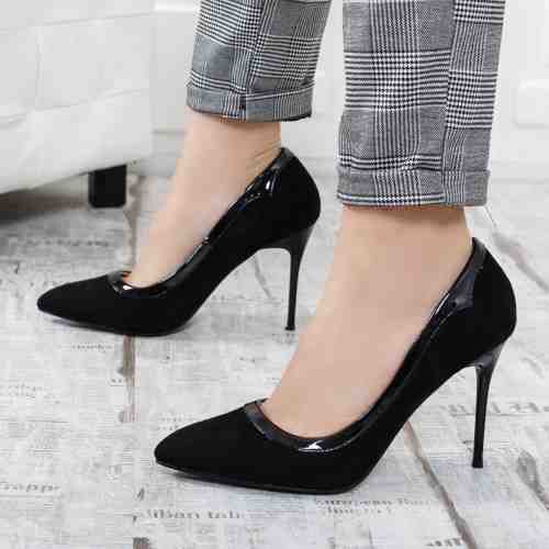 Pantofi Adams negri eleganti