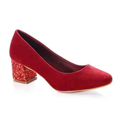 Pantofi Cesona visinii cu toc gros