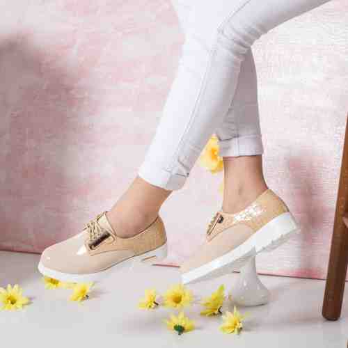 Pantofi dama Merve bej casual