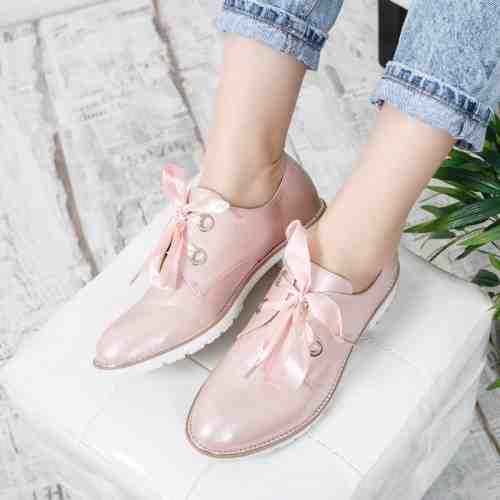 Pantofi dama Netori roz pal casual