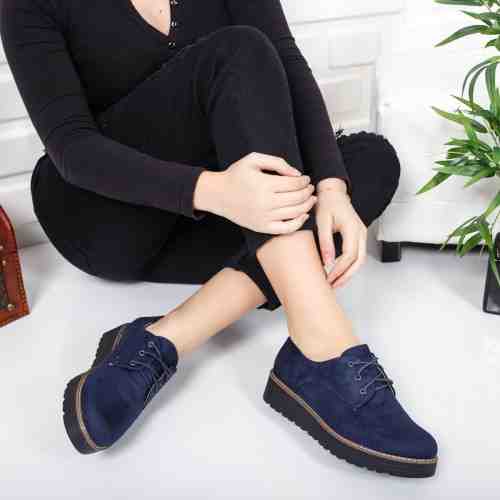 Pantofi Elnora albastri casual