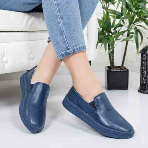 Pantofi Piele Artura albastri casual