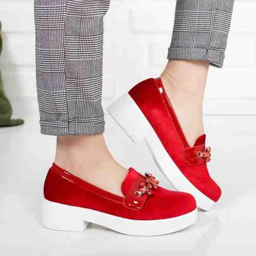 Pantofi Reeves rosii casual