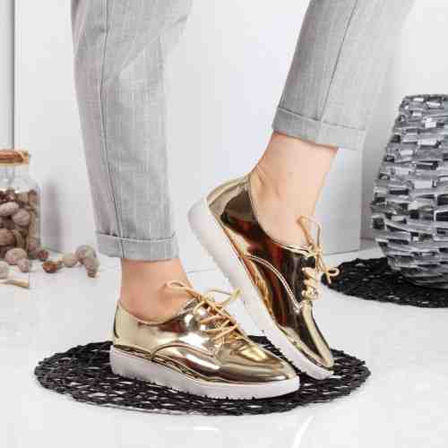 Pantofi Senja aurii casual