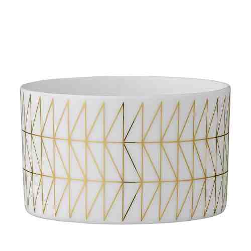 Recipient pentru depozitare White/Gold, Portelan, Ø8,5xH5 cm