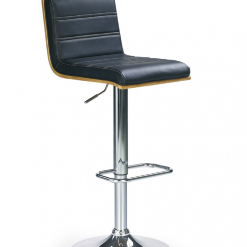 Scaun de bar tapitat cu piele ecologica H-31 Black