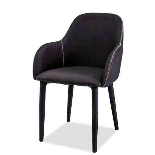 Scaun din metal tapitat Oscar Black