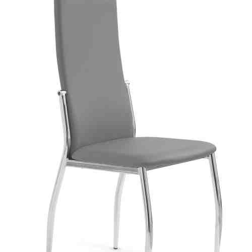 Scaun metalic tapitat cu piele ecologica K3 Grey