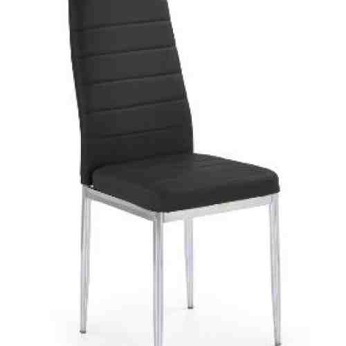 Scaun metalic tapitat cu piele ecologica K70C Negru