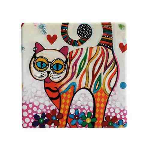 Set 6 coastere Tabby, Ceramica, Smile Style, 9 cm